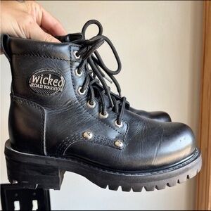 Wicked Road Warrior women’s leather motorcycle boots